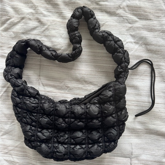 Black Crossbody Shoulder Bag Adjustable Strap - Picture 8 of 12